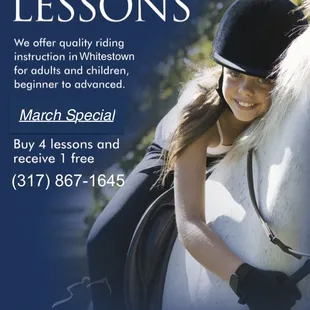 Early Bird Riding Lesson Special!