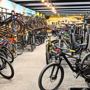 Full suspension mountain bikes, hardtails, gravel bikes &amp; even mountain e-bikes!