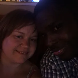 Enjoying drinks and sports!