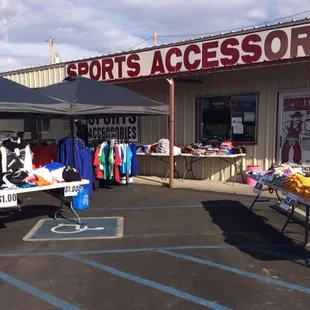 Sports Accessories offers screen-printing, embroidery, banners, decals, t-shirts, uniforms, team sales, booster club sales and much more!