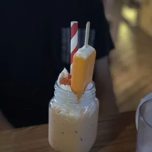 Orange creamsicle milkshake