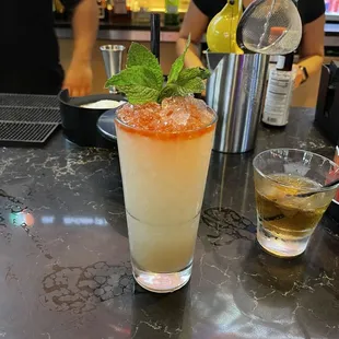 Tropical rum punch