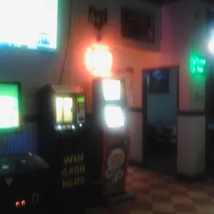 a row of vending machines