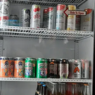 a variety of beverages