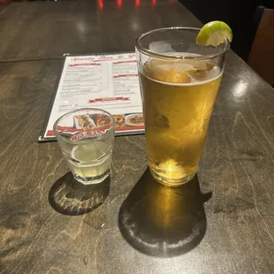 drink, pizza