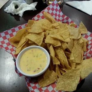 Happy hour queso and chips 3 to 7:00 p.m. 7 days a week