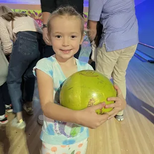 Evie says, let's bowl!