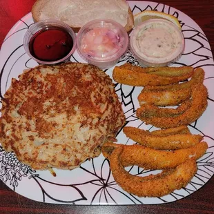 Lake perch with potato pancakes