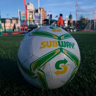 Our favorite sport to play here is soccer