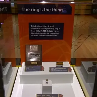 Lots of cool basketball items in the History of Hoops section