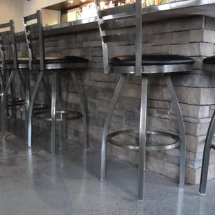 bar stools and bar counter