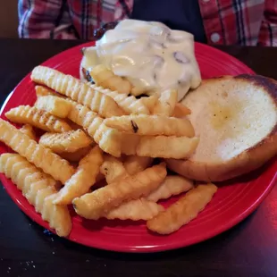 Mushroom Swiss burger