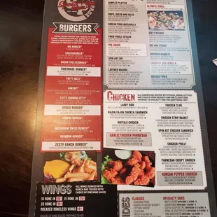 the menu