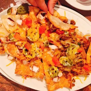 Super Bowl Nachos with everything it comes with