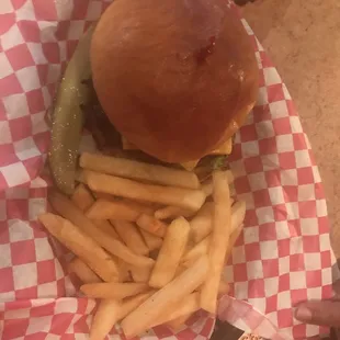 Billy Burger and fries