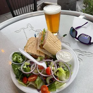 a plate of food on a table