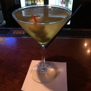 Try the martini, and make sure Dustin is working!! He is the best bartender around!