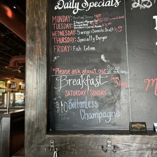 Bottomless mimosas $10 with brunch entree