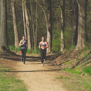 Run outside on our half mile trail.