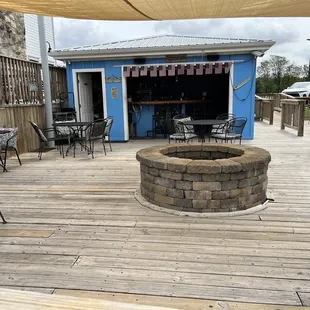 patio area with fire pit