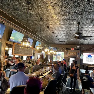 people sitting at the bar