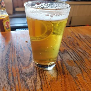 a glass of beer