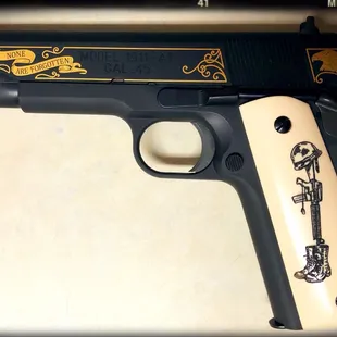 Springfield Armory 1911 A1 "Battlefield Cross" Custom Edition 1 or 500. "Many Are Gone. None Are Forgotten."  Thanks Henry!