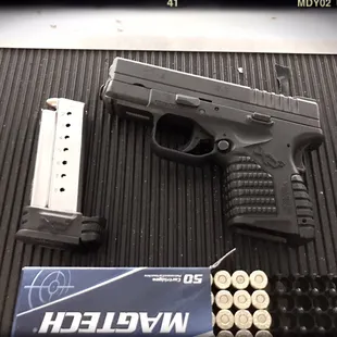 Springfield XD-S (9mm)  1st Place (my opinion / my personal test)   I also tested the XD-S .45ACP: it just wasn't for me.