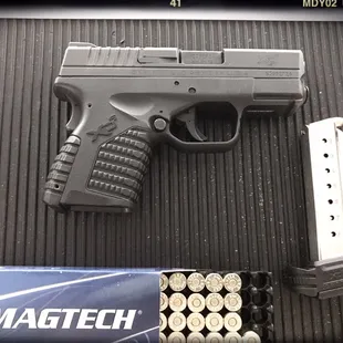 Springfield XD-S (9mm)  1st Place (my opinion / my personal test)   I also tested the XD-S .45ACP: it just wasn't for me.
