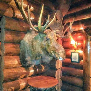 Rustic cabin decor at Sportsman&apos;s