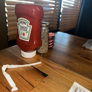 Condiments on the table!