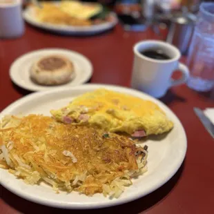 Ham and cheese omelette