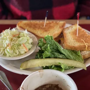 Tuna melt with cole slaw. Slaw was perfect flavor and moistness level.
