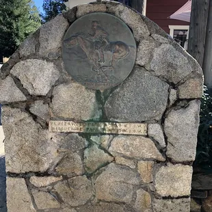Pony Express plaque. This was the site of the relay transfer of riders.