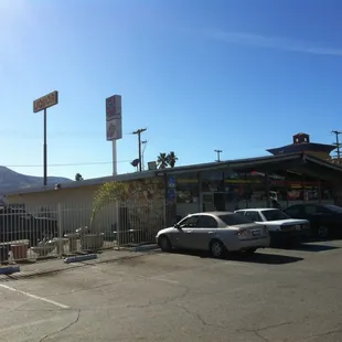 a car parked in a parking lot