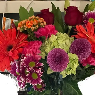 a bouquet of flowers