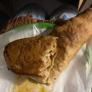 Chicken fajita hot roll, so darn good!