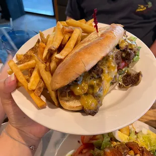 Sports page cheese steak 10.50