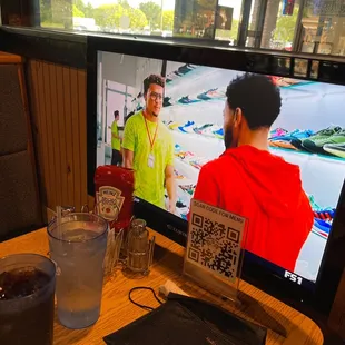 TV on each booth