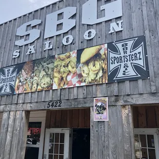 the front of the building