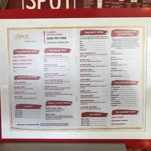 sushi and sashimi, menu