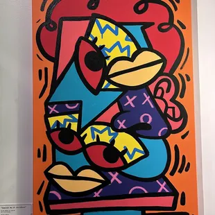 a brightly colored painting