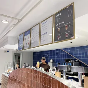 a man at the counter