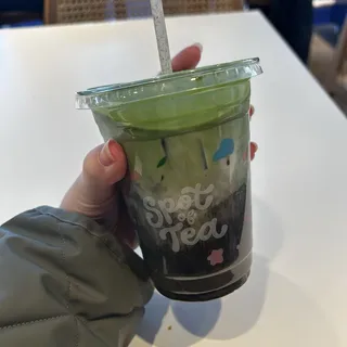 Black Sesame Matcha Latte
