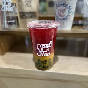 Mango hibiscus fresh tea