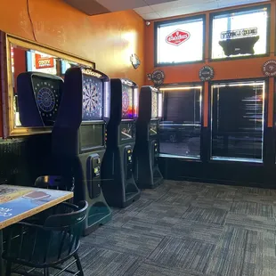 They added dart boards
