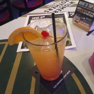 Yummy cocktail with fresh orange