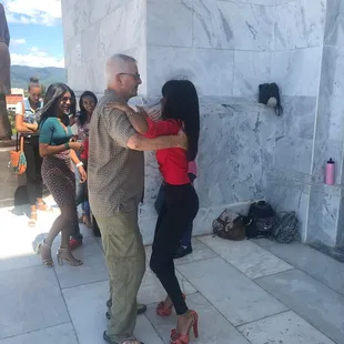Here I am dancing impromptu in the Dominican Republic with a young woman I ain&apos;t seen before 
 or since. But I guarantee she won&apos;t forget me