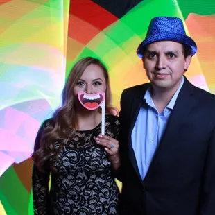 Allow us to create unique backgrounds using our light painting photo booth..