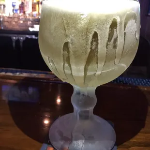 Cold draft beer.